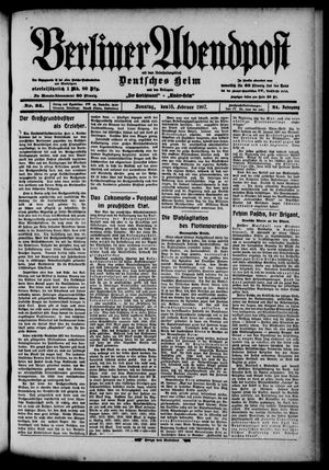 Berliner Abendpost vom 10.02.1907