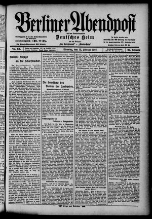 Berliner Abendpost vom 12.02.1907