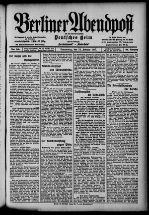 Berliner Abendpost vom 14.02.1907