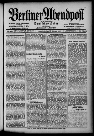 Berliner Abendpost vom 16.02.1907