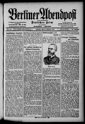 Berliner Abendpost on Feb 17, 1907