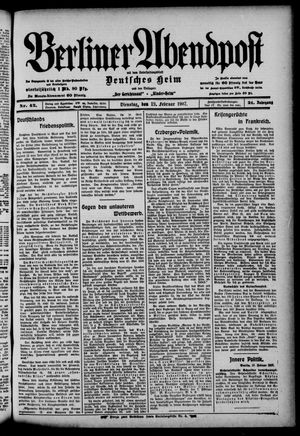 Berliner Abendpost vom 19.02.1907