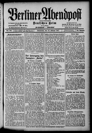 Berliner Abendpost vom 23.02.1907