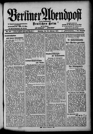 Berliner Abendpost vom 24.02.1907