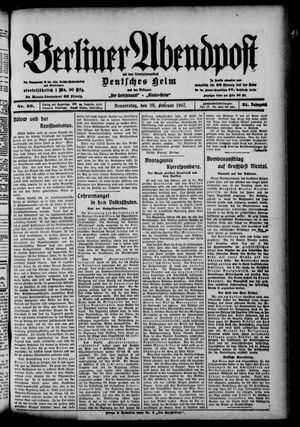 Berliner Abendpost on Feb 28, 1907