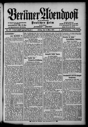 Berliner Abendpost on Mar 8, 1907