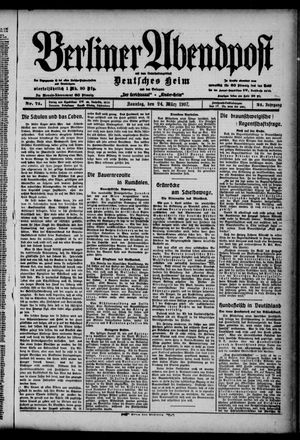 Berliner Abendpost vom 24.03.1907