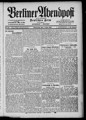 Berliner Abendpost vom 04.04.1907