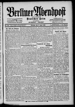 Berliner Abendpost on Apr 9, 1907