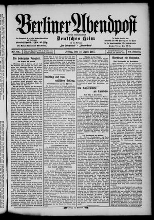 Berliner Abendpost vom 12.04.1907
