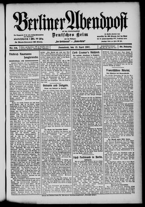 Berliner Abendpost on Apr 13, 1907