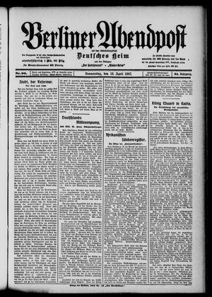 Berliner Abendpost on Apr 18, 1907