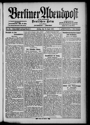 Berliner Abendpost vom 19.04.1907