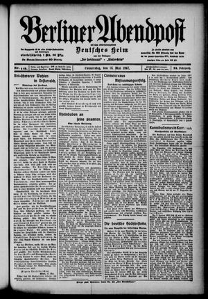 Berliner Abendpost on May 16, 1907