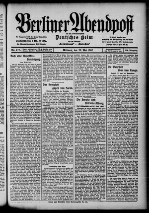 Berliner Abendpost vom 22.05.1907
