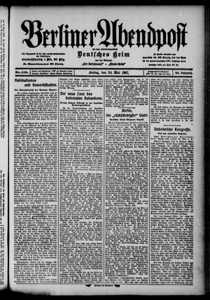 Berliner Abendpost vom 24.05.1907