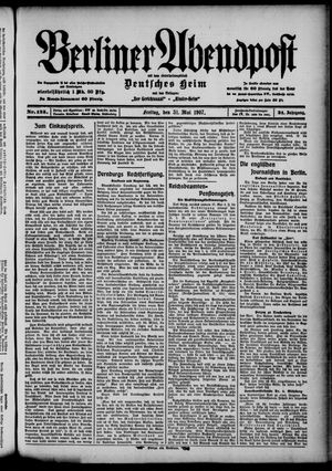 Berliner Abendpost vom 31.05.1907