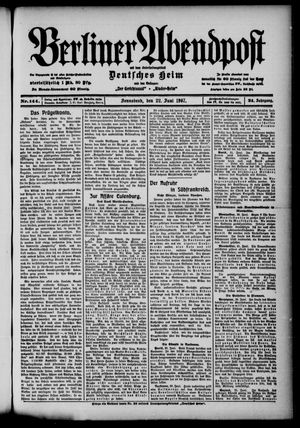 Berliner Abendpost vom 22.06.1907