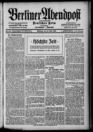 Berliner Abendpost vom 26.06.1907
