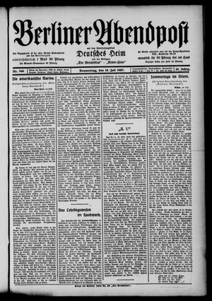 Berliner Abendpost vom 18.07.1907