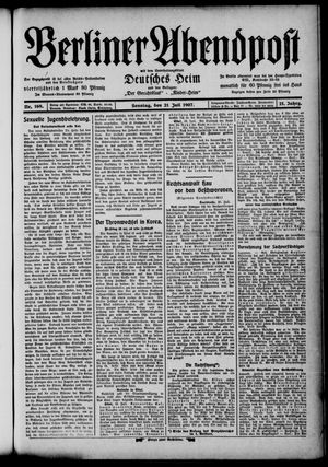 Berliner Abendpost vom 21.07.1907