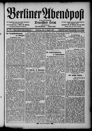 Berliner Abendpost vom 04.08.1907