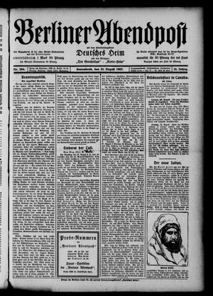 Berliner Abendpost vom 31.08.1907