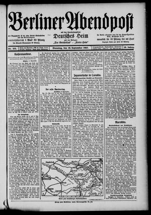 Berliner Abendpost vom 10.09.1907