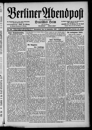 Berliner Abendpost vom 14.09.1907