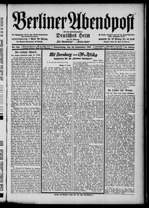 Berliner Abendpost vom 26.09.1907