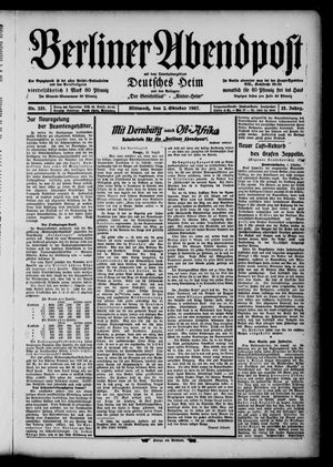 Berliner Abendpost vom 02.10.1907