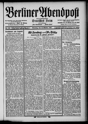 Berliner Abendpost vom 15.10.1907