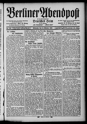 Berliner Abendpost vom 16.10.1907