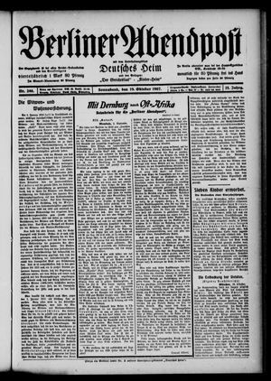Berliner Abendpost vom 19.10.1907
