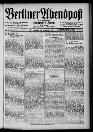 Berliner Abendpost vom 20.10.1907