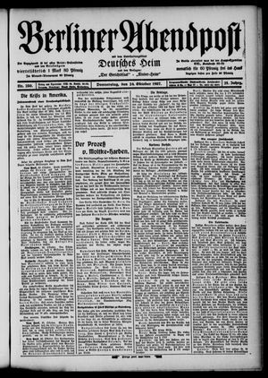 Berliner Abendpost vom 24.10.1907