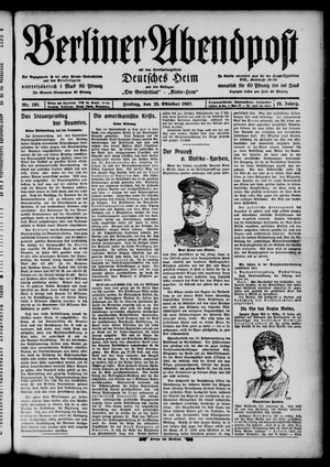 Berliner Abendpost vom 25.10.1907