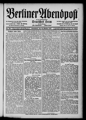 Berliner Abendpost vom 26.10.1907