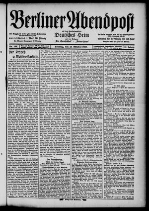 Berliner Abendpost vom 27.10.1907