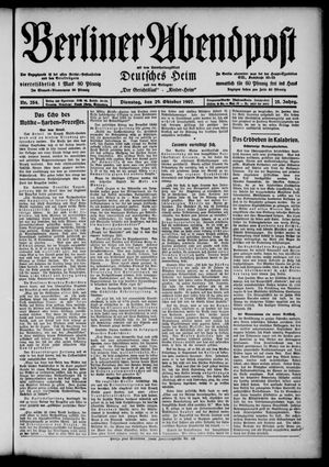 Berliner Abendpost vom 29.10.1907