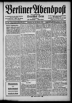 Berliner Abendpost vom 30.10.1907