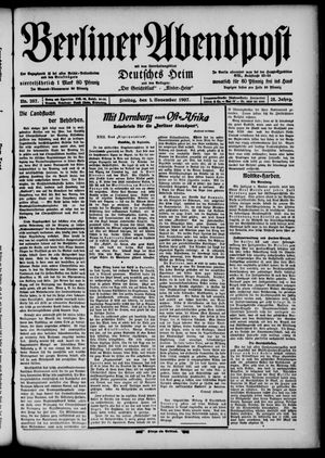 Berliner Abendpost vom 01.11.1907