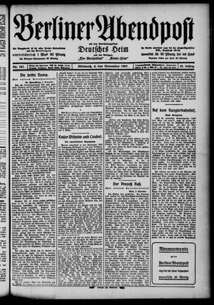 Berliner Abendpost vom 06.11.1907