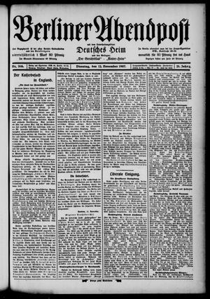 Berliner Abendpost vom 12.11.1907