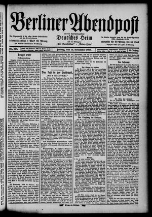 Berliner Abendpost vom 15.11.1907