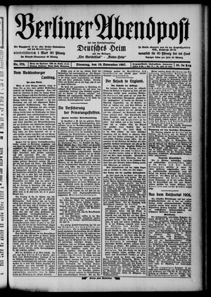 Berliner Abendpost vom 19.11.1907