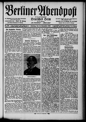 Berliner Abendpost vom 24.11.1907