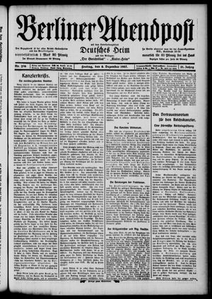 Berliner Abendpost vom 06.12.1907