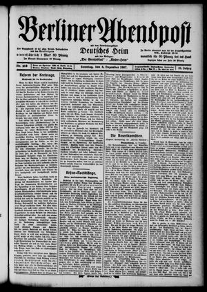 Berliner Abendpost vom 08.12.1907