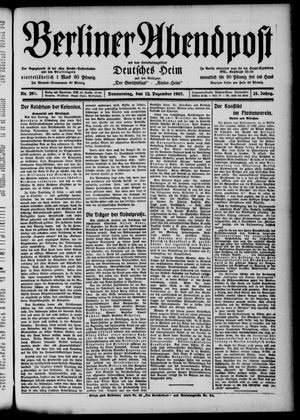 Berliner Abendpost vom 12.12.1907